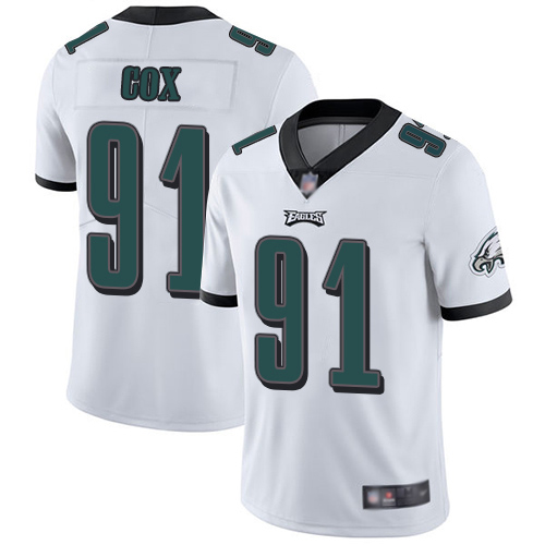 Men Philadelphia Eagles 91 Fletcher Cox White Vapor Untouchable NFL Jersey Limited Player Football